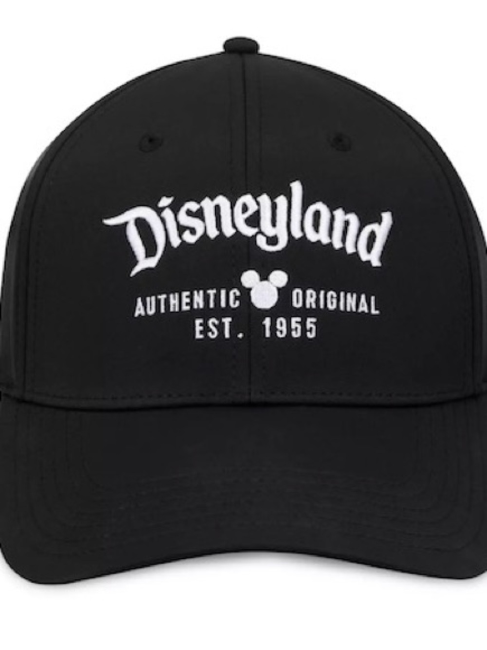 Disney Black Logo Cap with White Tag Detail